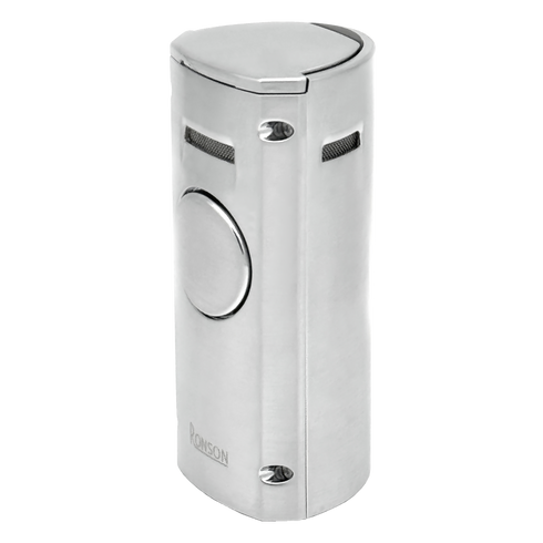 Ronson 110001 Vžigalnik plinski Jet Flame Volcano srebrn