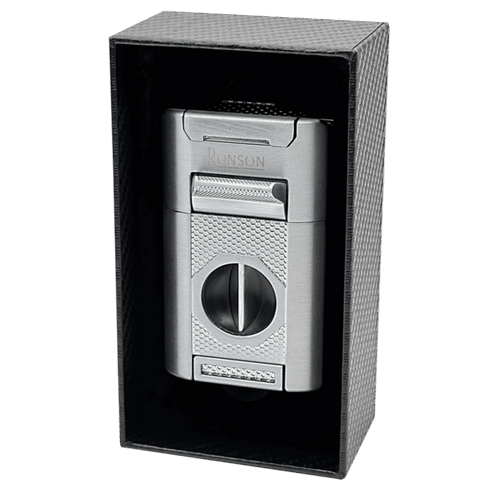 Vžigalnik Ronson 121004 za cigare plinski Giant Jet Flame, Brushed Chrome
