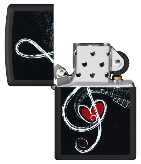 Zippo 46840 vžigalnik Music Clef & Heart