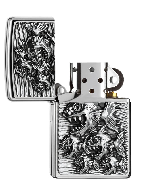Zippo vžigalnik 2.006.881 Piranhas Comic Emblem