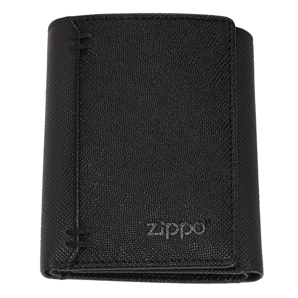 Zippo 2.007.075 Denarnica Saffiano 3-delna pokončna, Črna