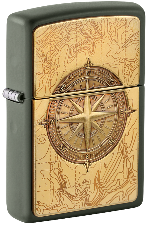Zippo 2.008.093 vžigalnik Topographic Compass, Emblem