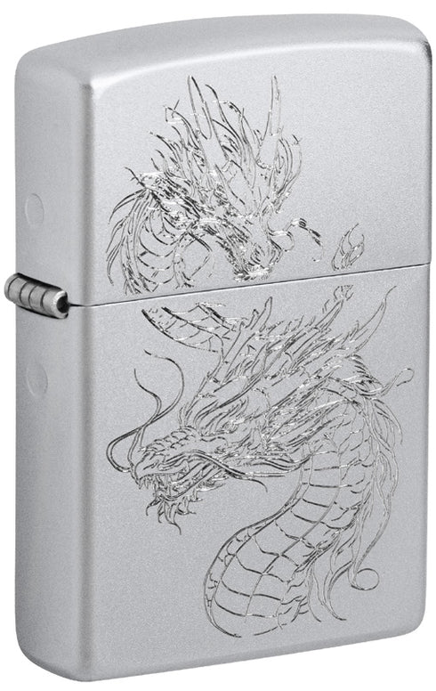 Zippo 46805 vžigalnik Asian Dragon, Satin Chrome