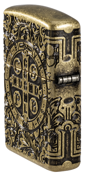 Zippo vžigalnik 29719 St. Benedict, Armor® Antique Brass