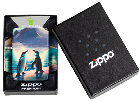Zippo vžigalnik 46014 Penguins, Glow in the Dark