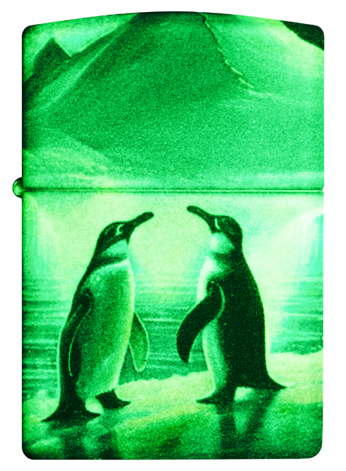Zippo vžigalnik 46014 Penguins, Glow in the Dark