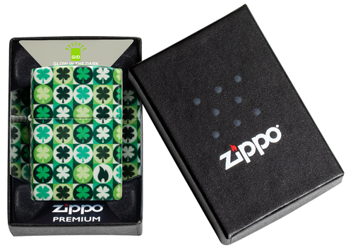 Zippo vžigalnik 46015 Clover Glow in the Dark