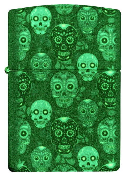 Zippo vžigalnik 46017 Sugar Skull Glow in the Dark