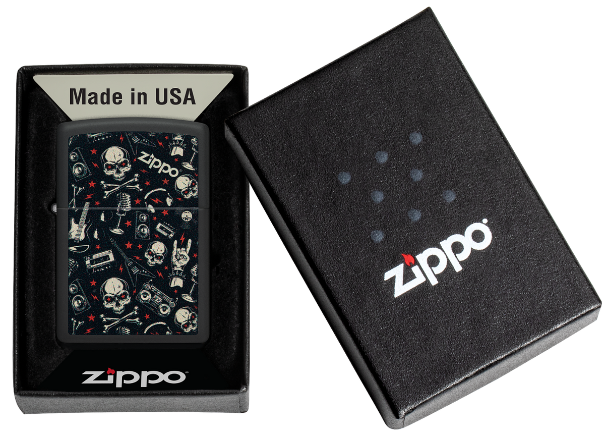 Zippo 60.007.008 vžigalnik Grunt Pattern with Skulls