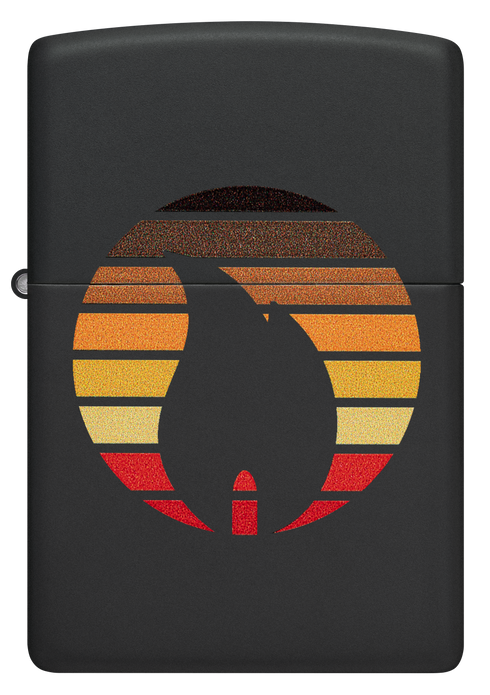 Zippo 46168 vžigalnik Zippo Retro Logo, Black Matte