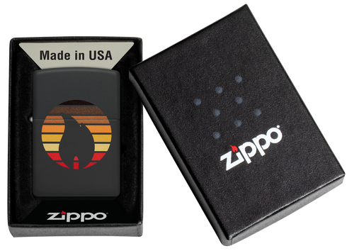 Zippo 46168 vžigalnik Zippo Retro Logo, Black Matte
