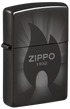 Zippo 46175 vžigalnik Campfire Zippo Fire Logo, High Polish Black