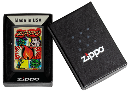 Zippo 46229 vžigalnik Zippo Comic Design, Black Matte