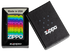 Zippo 46234 vžigalnik Rainbow Zippo Logo, Black Matte
