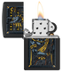 Zippo 46245 vžigalnik Egyptian God Anubus, Black Matte