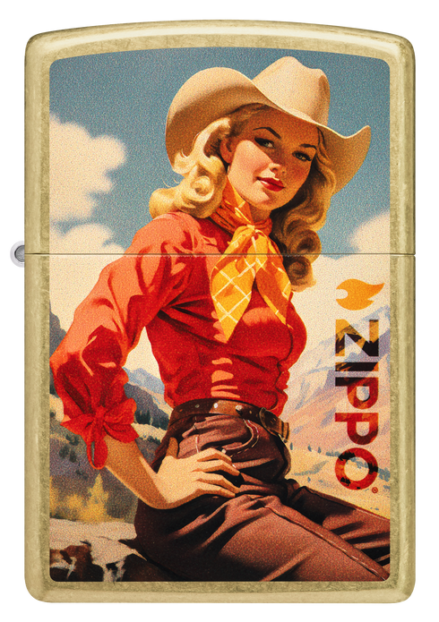 Zippo 46248 vžigalnik Cowgirl, Street Brass