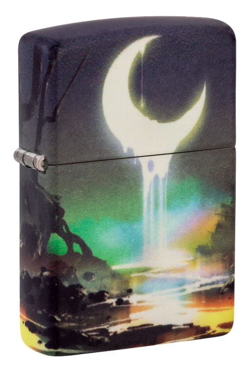 Zippo 46259 vžigalnik Dripping Half-Moon, Glow in the Dark
