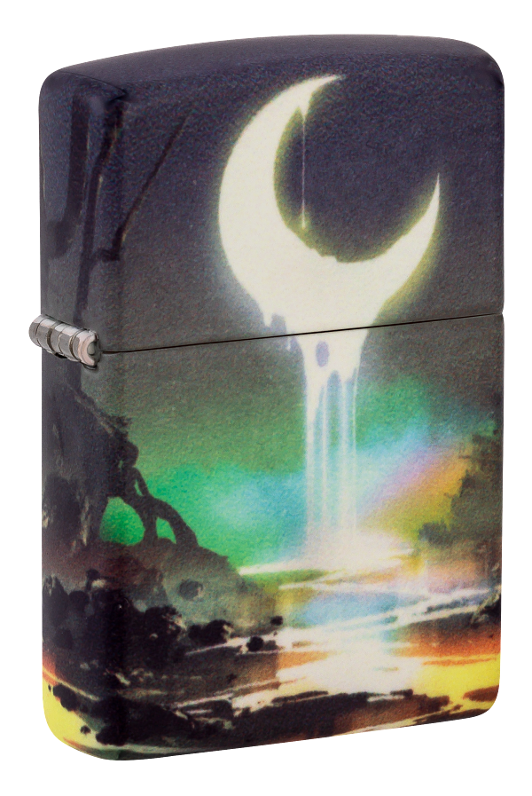 Zippo 46259 vžigalnik Dripping Half-Moon, Glow in the Dark