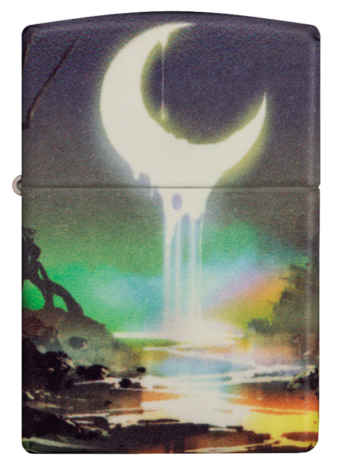 Zippo 46259 vžigalnik Dripping Half-Moon, Glow in the Dark