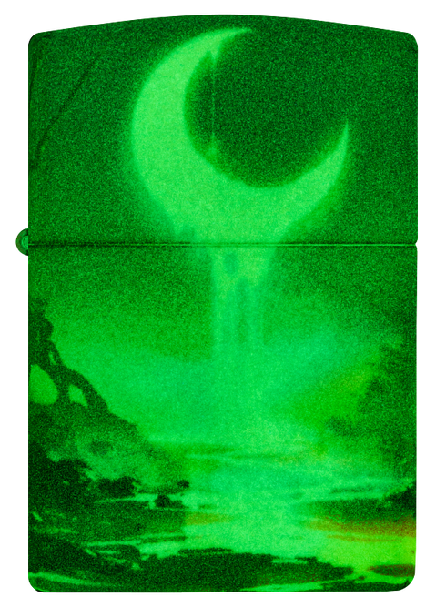 Zippo 46259 vžigalnik Dripping Half-Moon, Glow in the Dark