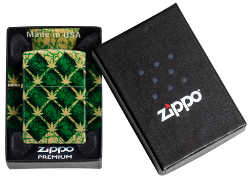 Zippo 46265 vžigalnik Cannabis, 540 Tumbled Brass