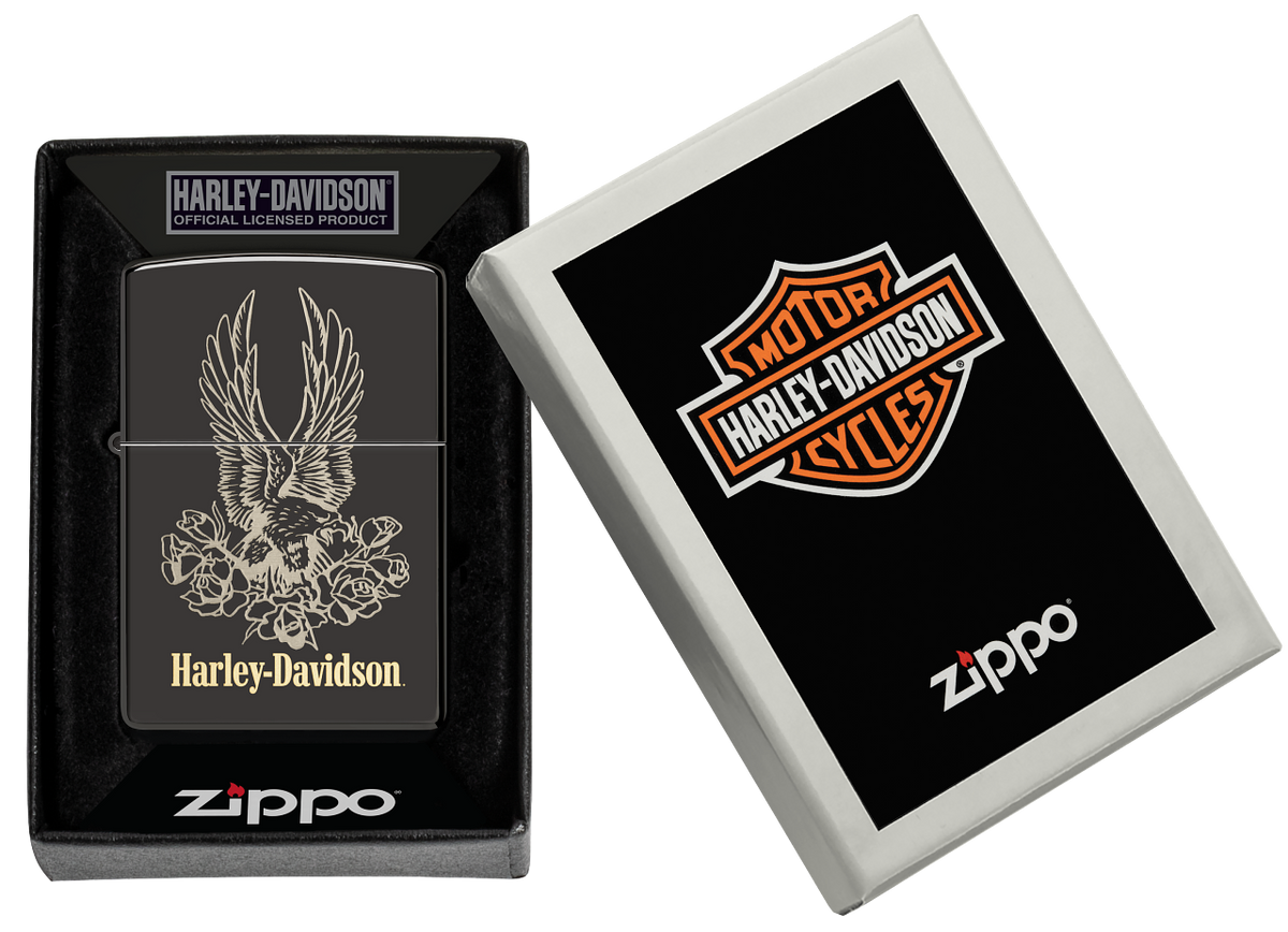 Zippo vžigalnik 46311 Harley-Davidson® Eagle & Roses