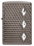 Zippo 46316 vžigalnik Armor Pattern Crystals, Black Ice