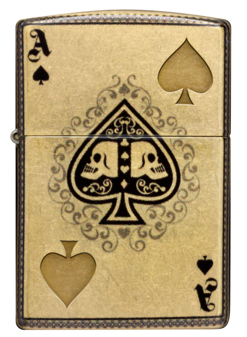Zippo vžigalnik 46388 Ace of Spades & Skulls