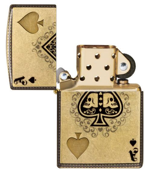 Zippo vžigalnik 46388 Ace of Spades & Skulls
