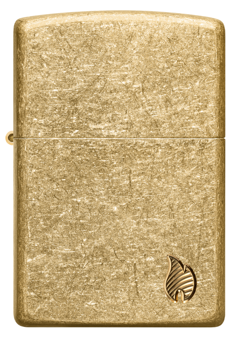 Zippo vžigalnik 46398 Armor Flame, Tumbled Brass