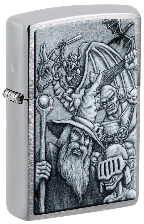 Zippo 46579 vžigalnik Mystical Beings LOTR Based, Brushed Chrome