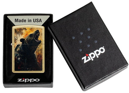 Zippo 46695 vžigalnik Bear, Street Brass