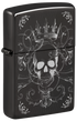 Zippo 46699 vžigalnik Gothic King Skull, High Polish Black