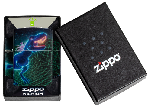 Zippo 46701 vžigalnik Cyber T-Rex Meme, Glow in the Dark