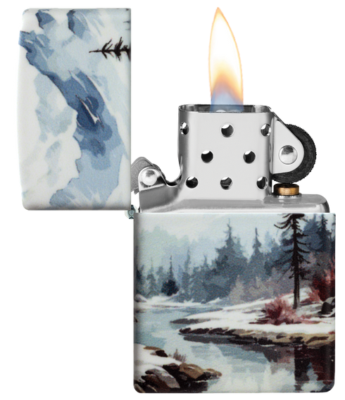 Zippo 46702 vžigalnik Painted Lake & Mountains, 540 Matte