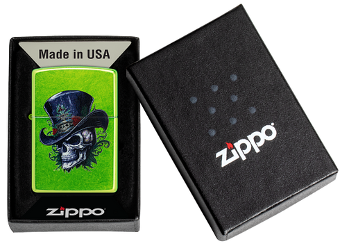 Zippo 46709 vžigalnik Gentlemen Skull, Lurid