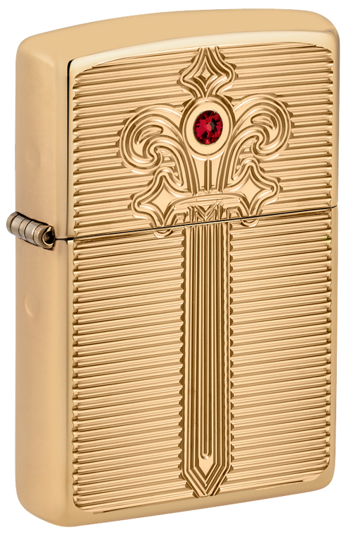 Zippo 46737 vžigalnik Golden Sword Armor, High Polish Brass