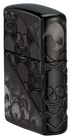 Zippo 46751 vžigalnik Skulls Armor, High Polish Black