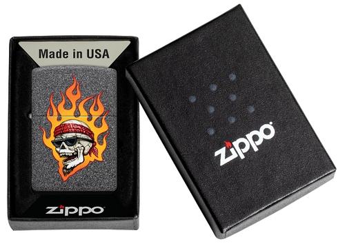 Zippo 46933 vžigalnik Flaming Skull by Rietveld