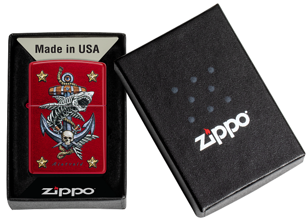 Zippo 47109 vžigalnik Nautic Anchor & Skulls by Rietveld