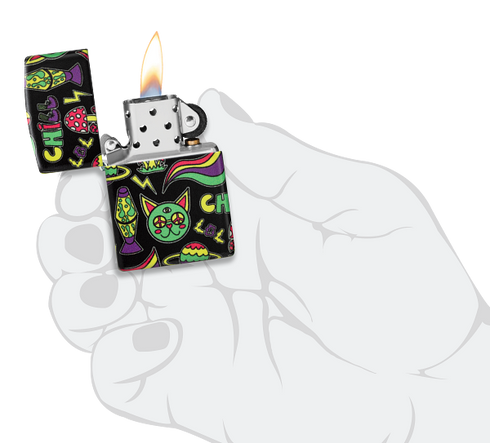 Zippo 47114 vžigalnik Psychedelic Sticker Chill Design