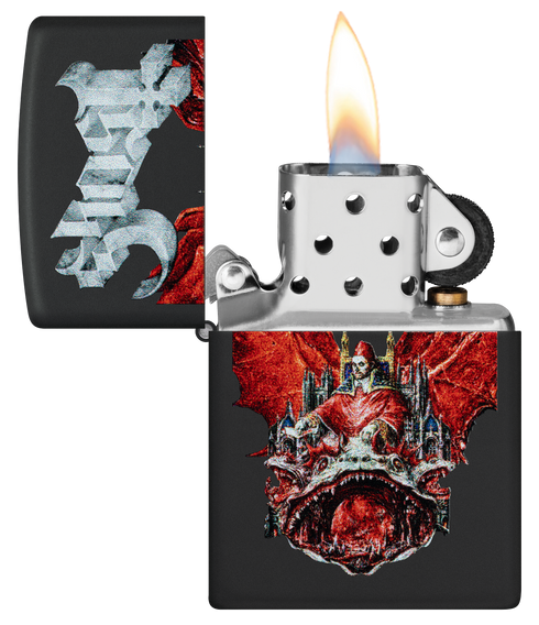 Zippo 47233 vžigalnik Ghost, Black Matte