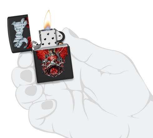 Zippo 47233 vžigalnik Ghost, Black Matte