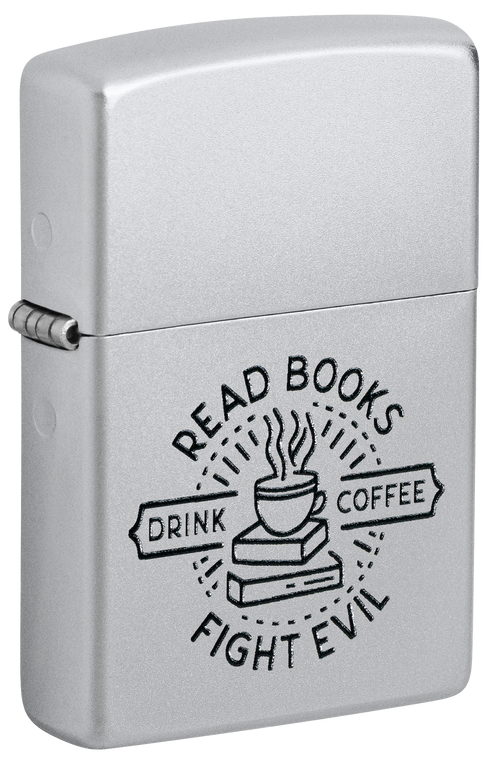 Zippo 47459 vžigalnik Read Books, Satin Chrome