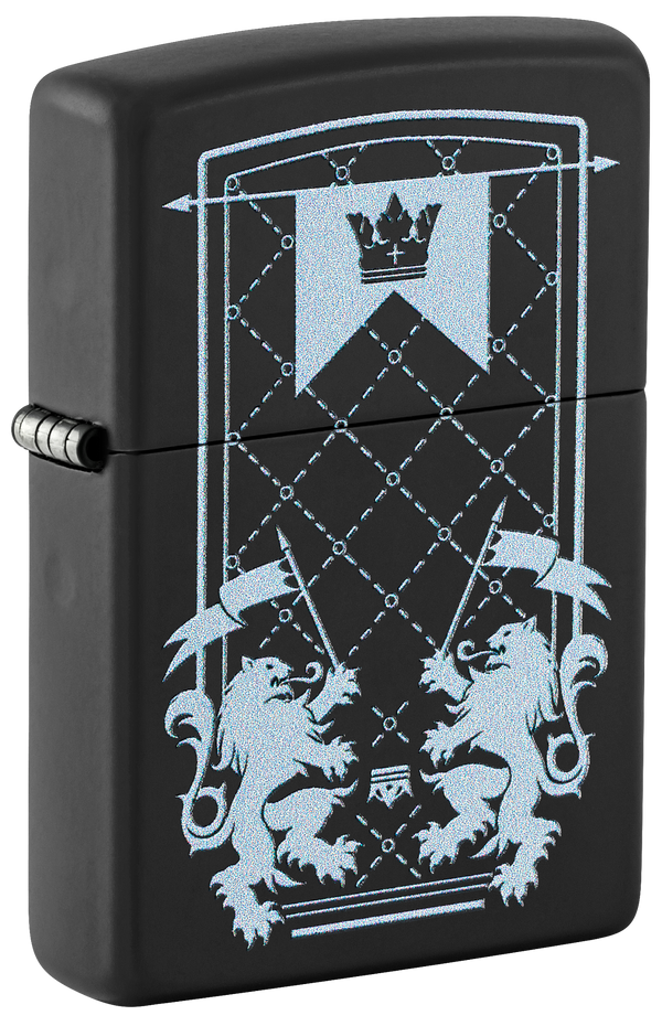 Zippo 47476 vžigalnik Coat of Arms, Black Matte