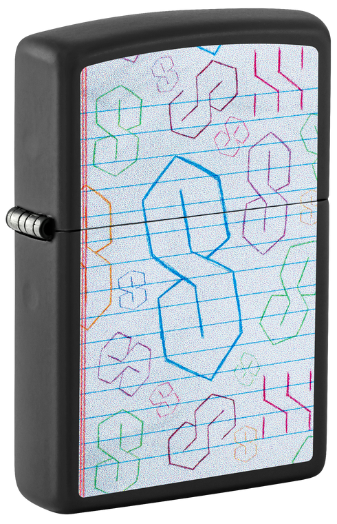 Zippo 47477 vžigalnik The S Doodle, Black Matte