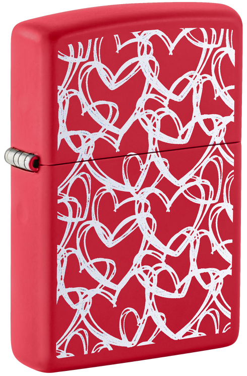 Zippo 47499 vžigalnik Hearts, Red Matte