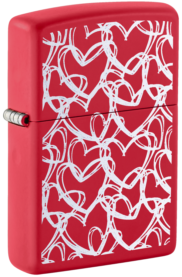 Zippo 47499 vžigalnik Hearts, Red Matte