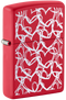 Zippo 47499 vžigalnik Hearts, Red Matte