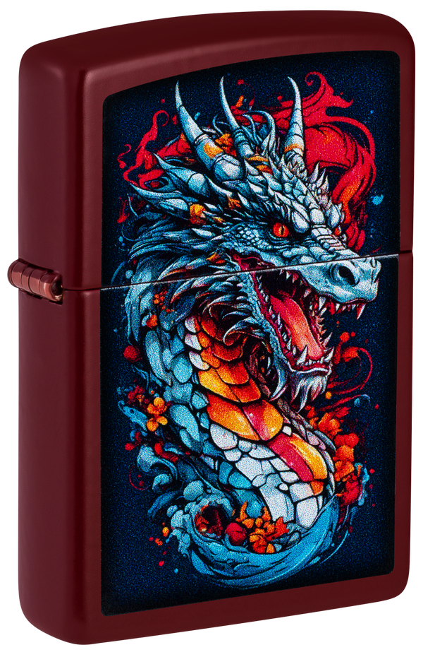 Zippo 47509 vžigalnik Colorful Dragon, Merlot Matte